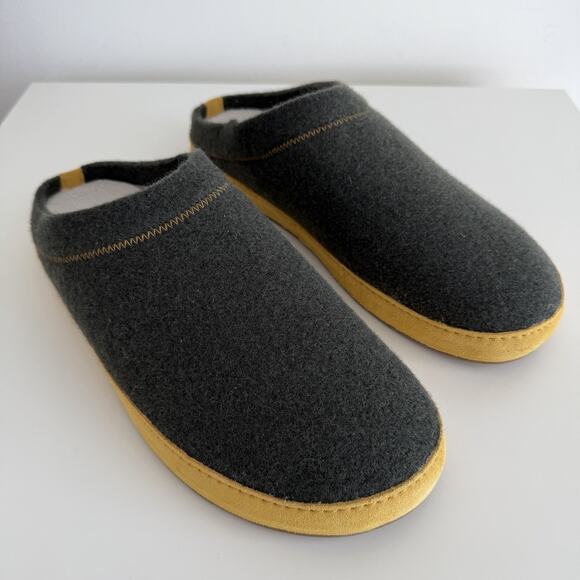 Olukai Hamani‎ Hulu Mens 12 Slippers Green Slip On Shoes Wool Warm Fuzzy Comfort main image 8